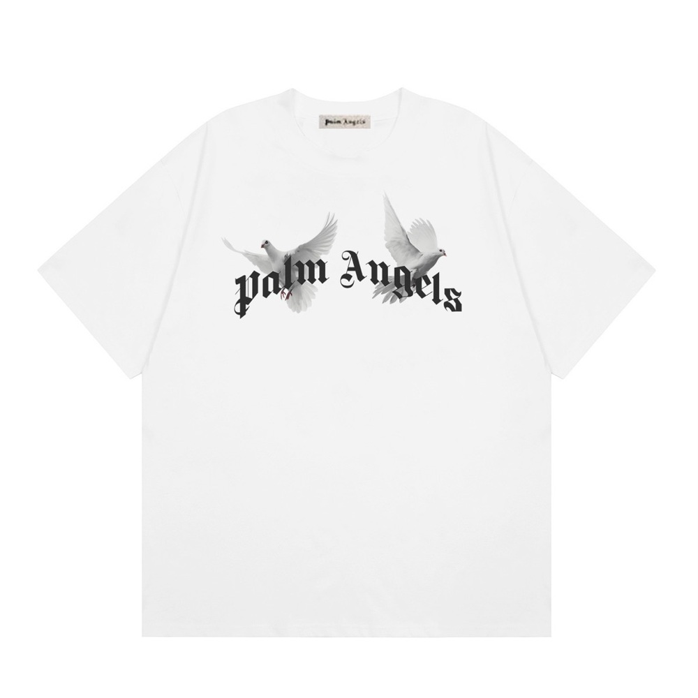 Palm Angels White Graphic T-Shirt